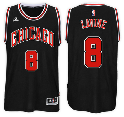 Men Bulls Zach LaVine #8 Alternate Black Jersey