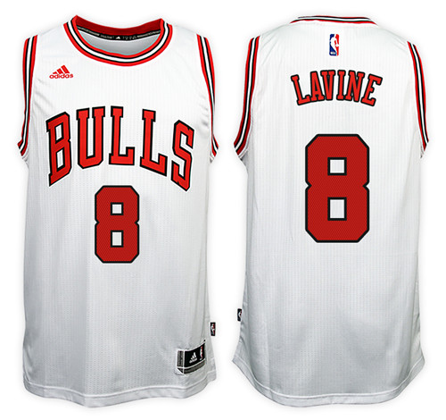 Men Bulls Zach LaVine #8 Home White Jersey