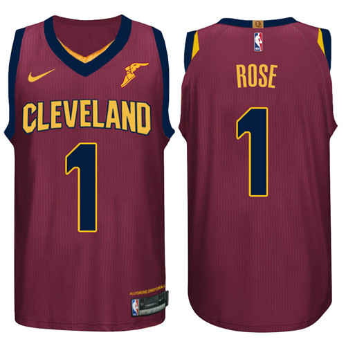 Men Cavaliers #1 Derrick Rose Performance Basketball Wine Jersey