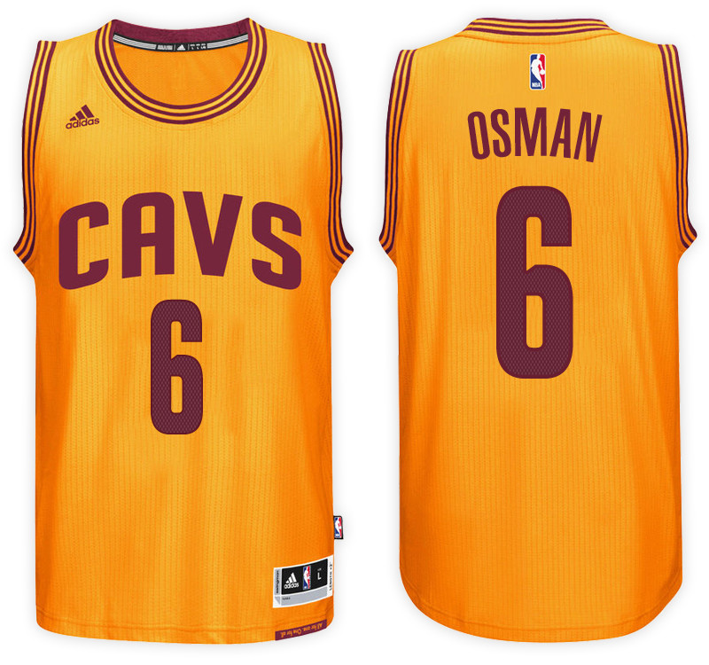 Men Cavaliers Cedi Osman NBA Swingman Road Gold Jersey