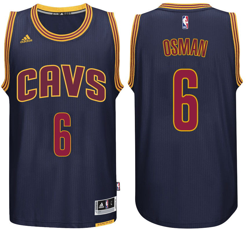 Men Cavaliers Cedi Osman NBA Swingman Road Navy Jersey