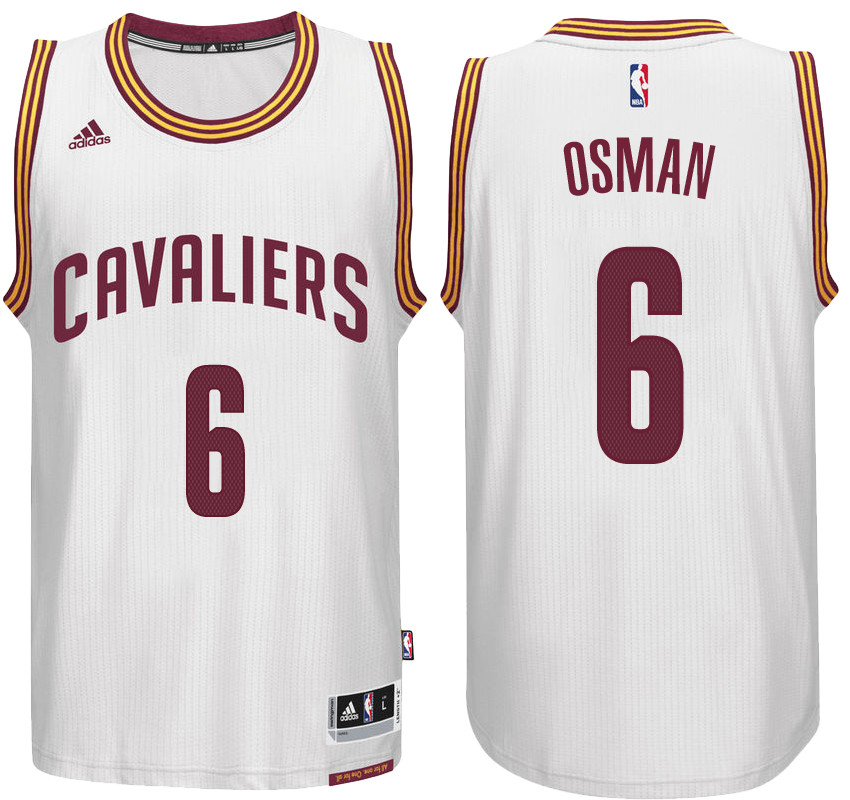 Men Cavaliers Cedi Osman NBA Swingman Road White Jersey