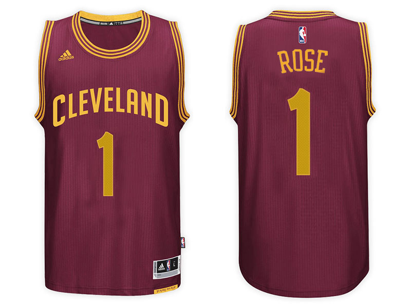 Men Cavaliers Derrick Rose NBA Swingman Road Red Jersey