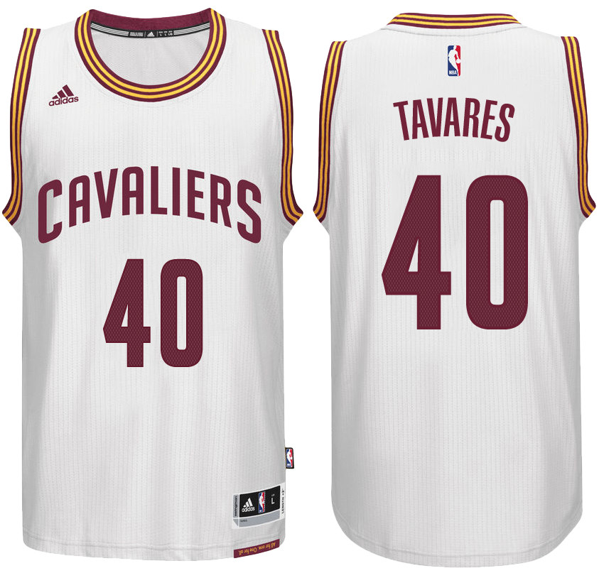 Men Cavaliers Edy Tavares NBA Swingman Road White Jersey