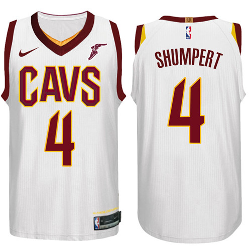 Men Cavaliers Iman Shumpert #4 Performance Basketball White Jersey