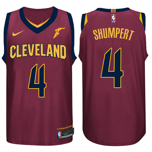 Men Cavaliers Iman Shumpert #4 Performance Basketball Wine Jersey