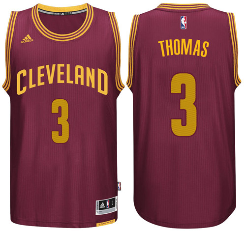 Men Cavaliers Isaiah Thomas #3 Road Wine Jersey