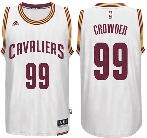 Men Cavaliers Jae Crowder #99 Home White Jersey