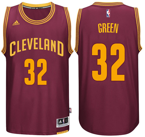 Men Cavaliers Jeff Green #32 Road Wine Jersey