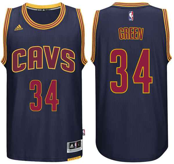 Men Cavaliers Jeff Green NBA Swingman Road Navy Jersey