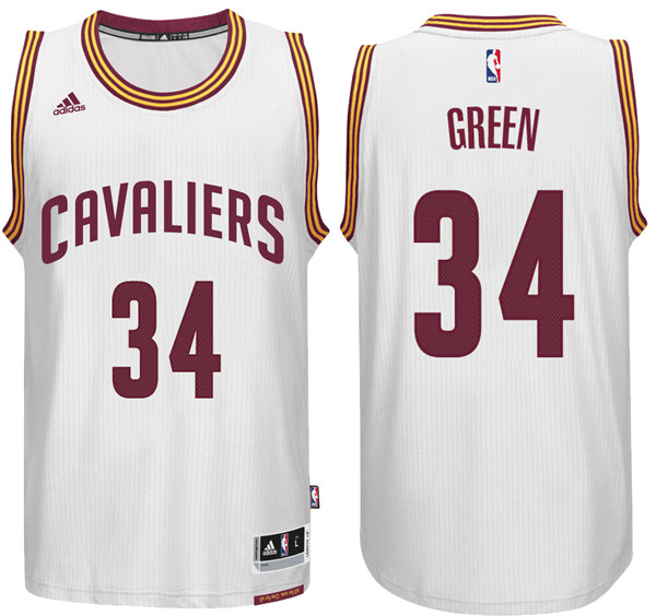 Men Cavaliers Jeff Green NBA Swingman Road White Jersey