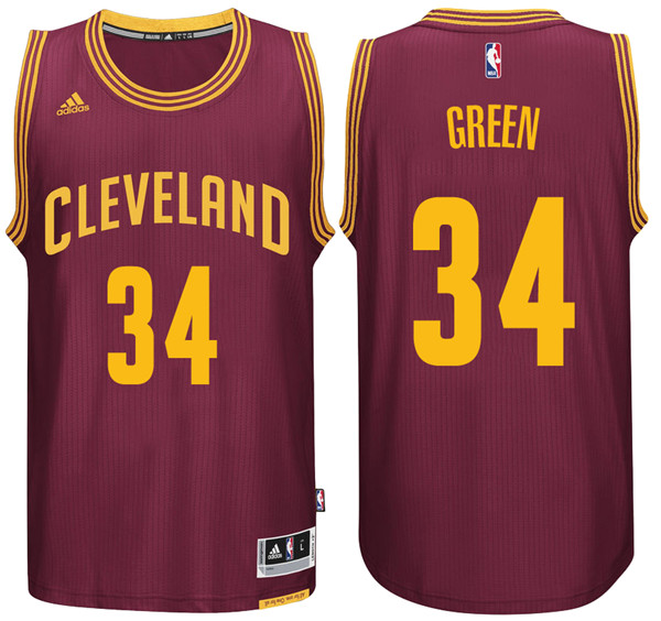 Men Cavaliers Jeff Green NBA Swingman Road Wine Jersey