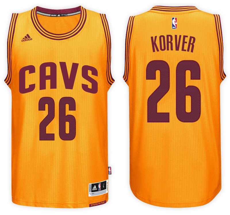 Men Cavaliers Kyle Korver NBA Swingman Road Gold Jersey