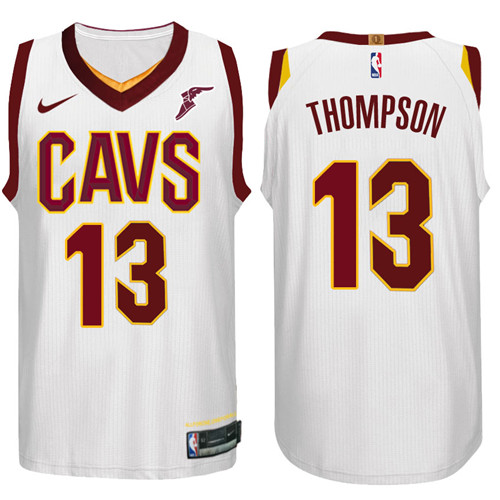 Men Cavaliers Tristan Thompson #13 Performance Basketball White Jersey