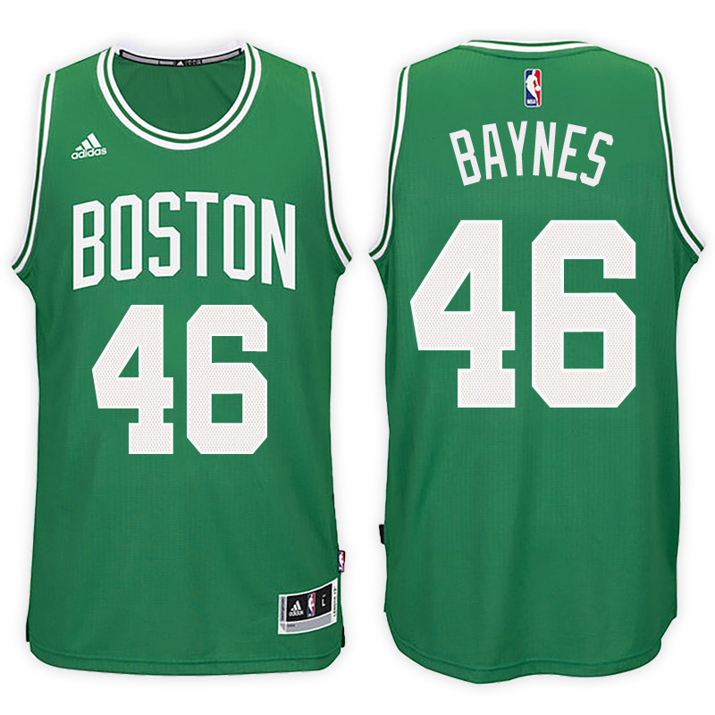 Men Celtics Aron Baynes #46 NBA Swingman Road Kelly Green Jersey