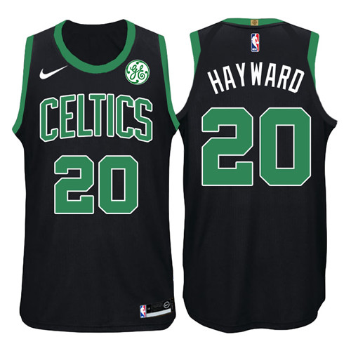 Men Celtics Gordon Hayward #20 2017 18 Mindset Black Jersey