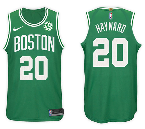 Men Celtics Gordon Hayward #20 NBA 2017 18 New Season Kelly Green Jersey