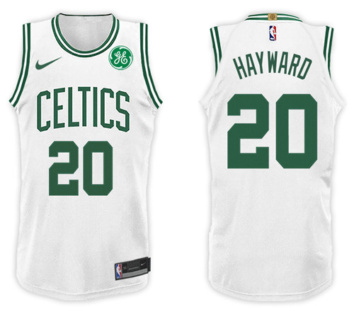 Men Celtics Gordon Hayward #20 NBA 2017 18 New Season White Jersey