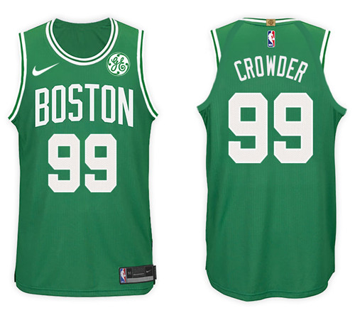 Men Celtics Jae Crowder #99 NBA 2017 18 New Season Kelly Green Jersey