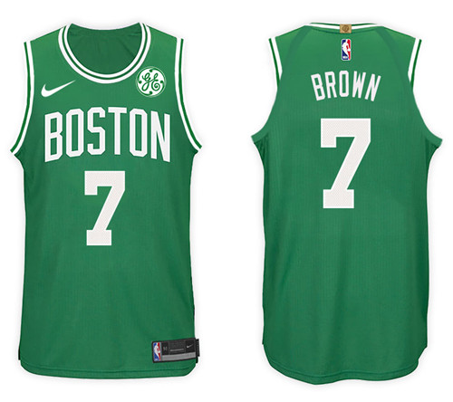 Men Celtics Jaylen Brown #7 NBA 2017 18 New Season Kelly Green Jersey