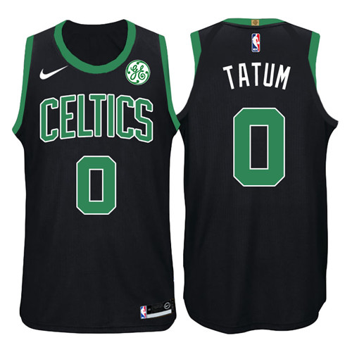 Men Celtics Jayson Tatum #0 2017 18 Mindset Black Jersey