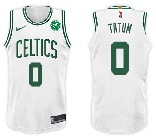 Men Celtics Jayson Tatum #0 NBA 2017 18 New Season White Jersey