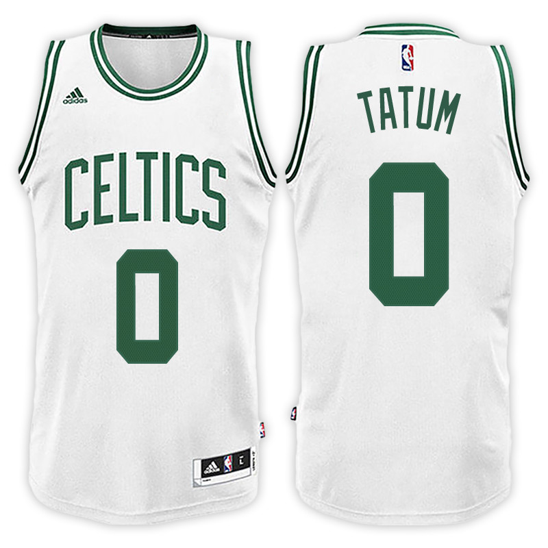 Men Celtics Jayson Tatum Swingman Road White Jersey