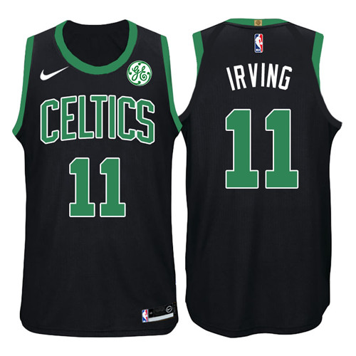 Men Celtics Kyrie Irving #11 2017 18 Mindset Black Jersey