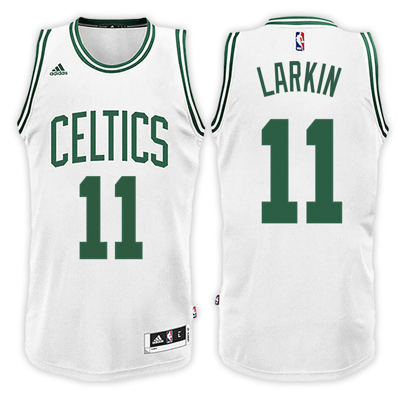 Men Celtics Shane Larkin #11 NBA Swingman Road White Jersey