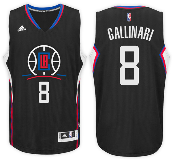 Men Clippers Danilo Gallinari NBA Swingman Road Black Jersey