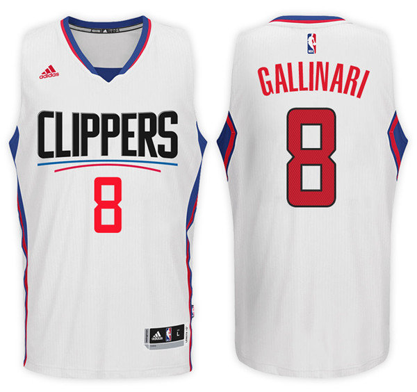 Men Clippers Danilo Gallinari NBA Swingman Road White Jersey