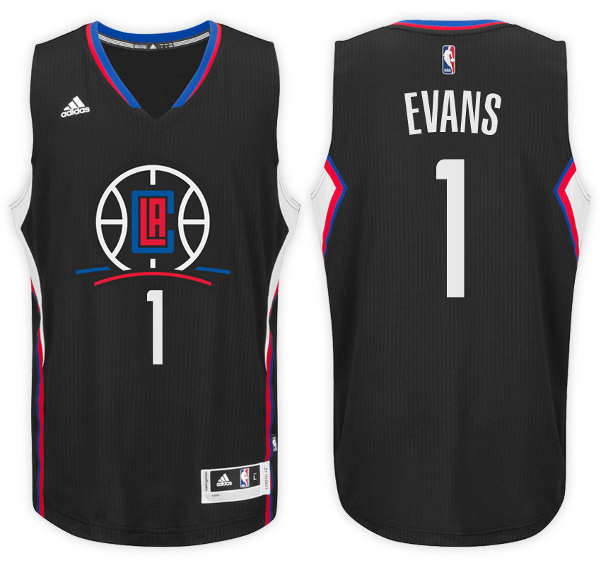 Men Clippers Jawun Evans NBA Swingman Road Black Jersey