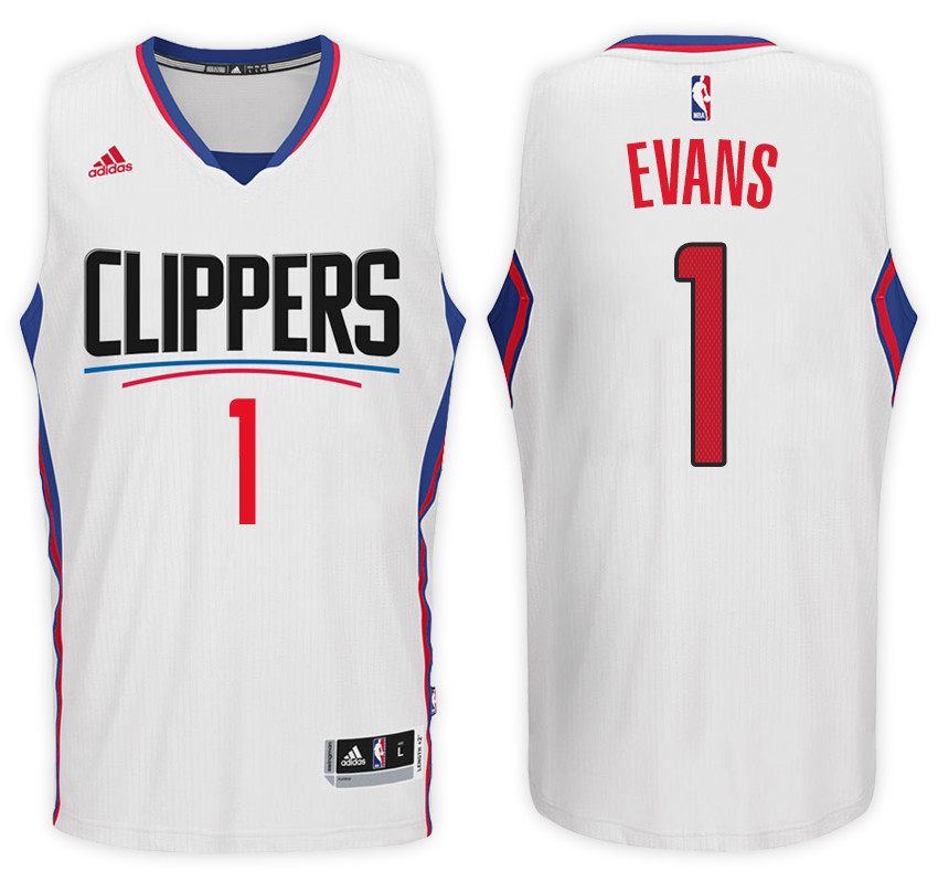 Men Clippers Jawun Evans NBA Swingman Road White Jersey