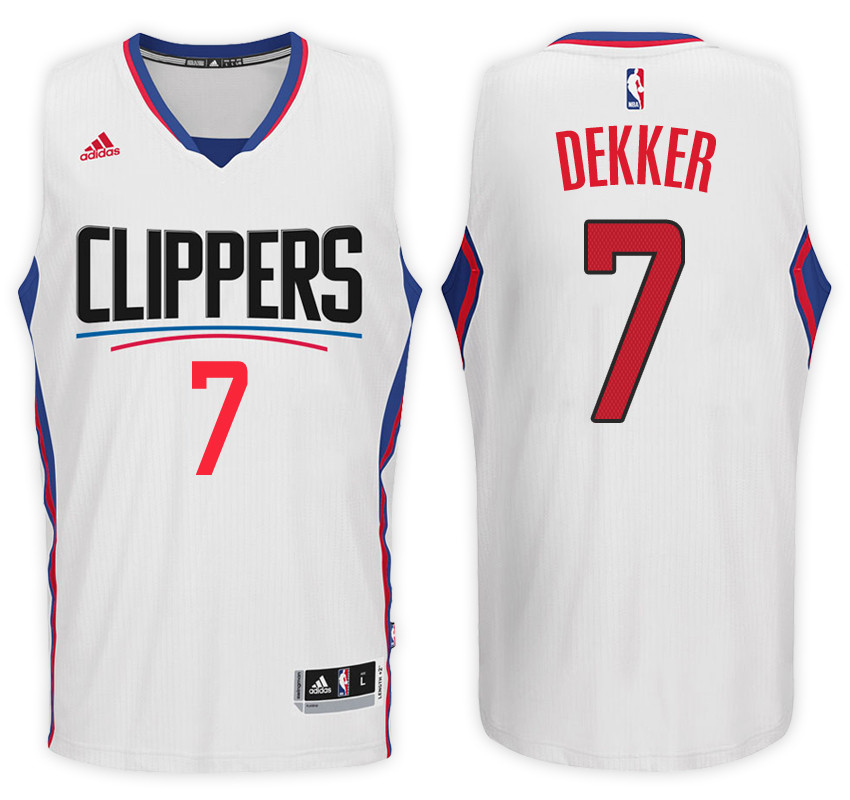 Men Clippers Sam Dekker NBA Swingman Road White Jersey