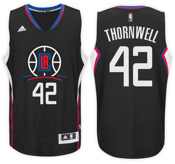 Men Clippers Sindarius Thornwell NBA Swingman Road Black Jersey