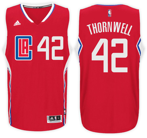 Men Clippers Sindarius Thornwell NBA Swingman Road Red Jersey