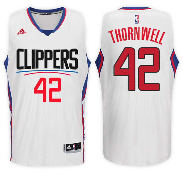 Men Clippers Sindarius Thornwell NBA Swingman Road White Jersey