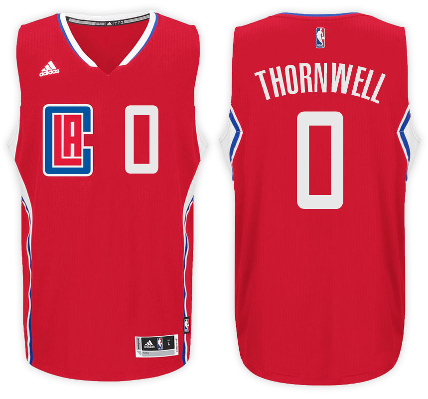 Men Clippers Sindarius Thornwell Swingman Road Red Jersey