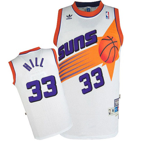 Men Grant Hill Phoenix Suns 33 Hardwood Classics Swingman Home White Jersey