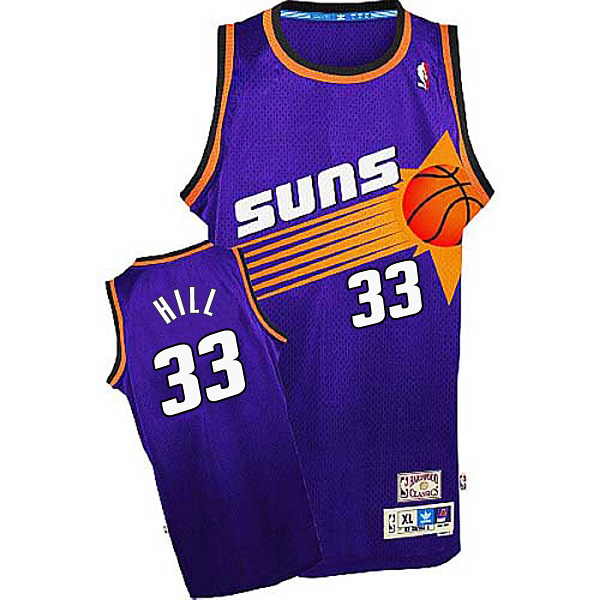 Men Grant Hill Phoenix Suns 33 Hardwood Classics Swingman Road Purple Jersey