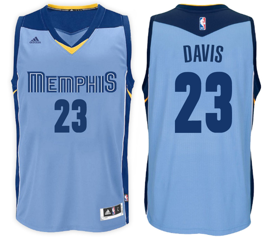 Men Grizzlies Deyonta Davis NBA Swingman Road Blue Jersey