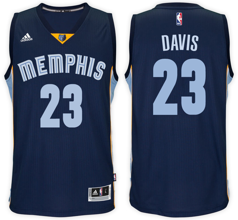 Men Grizzlies Deyonta Davis NBA Swingman Road Navy Jersey