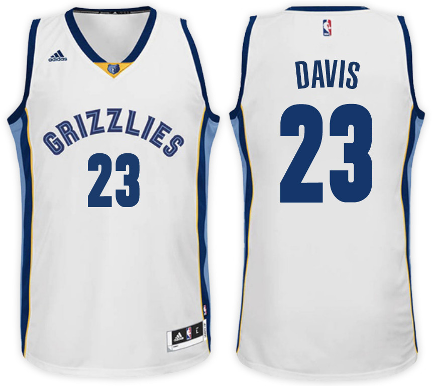 Men Grizzlies Deyonta Davis NBA Swingman Road White Jersey