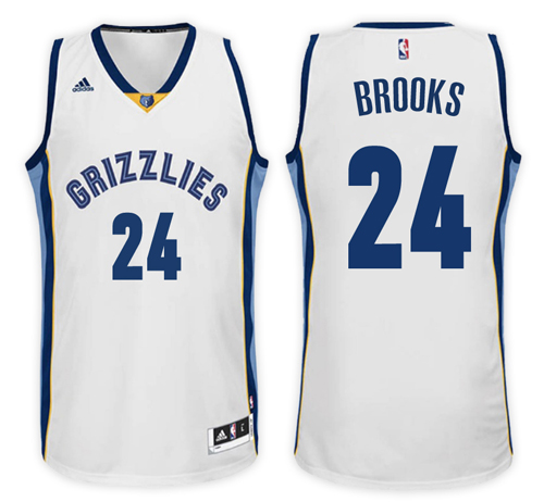 Men Grizzlies Dillon Brooks 24 NBA Swingman Road White Jersey