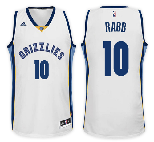 Men Grizzlies Ivan Rabb 10 NBA Swingman Road White Jersey