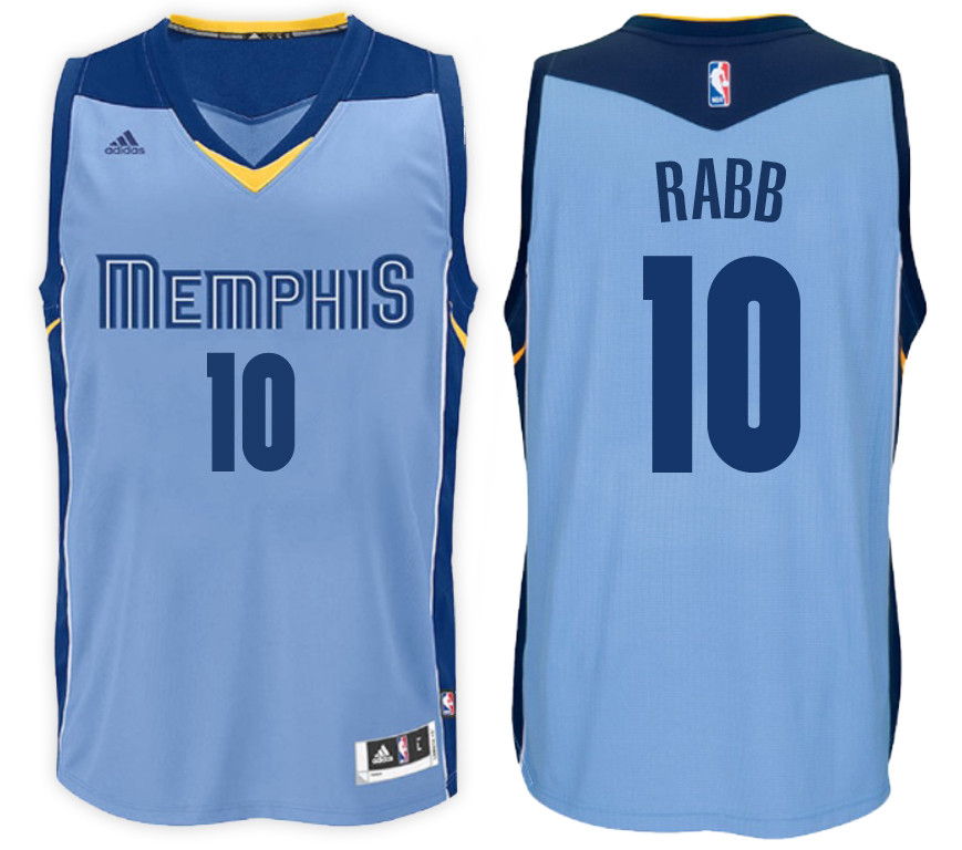 Men Grizzlies Ivan Rabb NBA Swingman Road Blue Jersey 