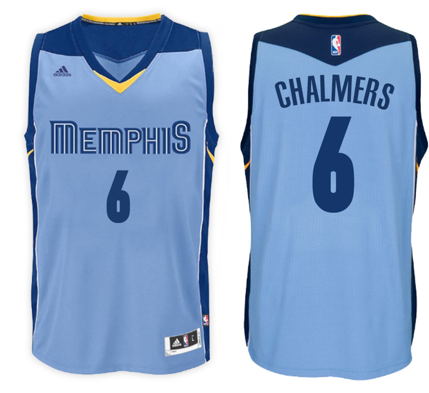 Men Grizzlies Mario Chalmers NBA Swingman Road Blue Jersey