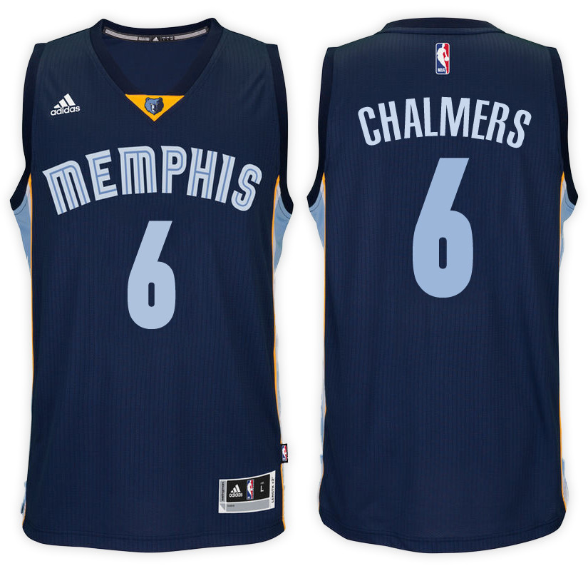 Men Grizzlies Mario Chalmers NBA Swingman Road Navy Jersey