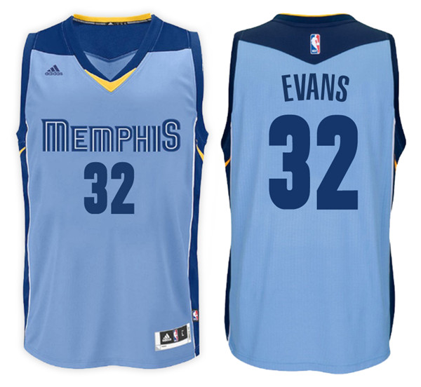 Men Grizzlies Tyreke Evans NBA Swingman Road Light Blue Jersey