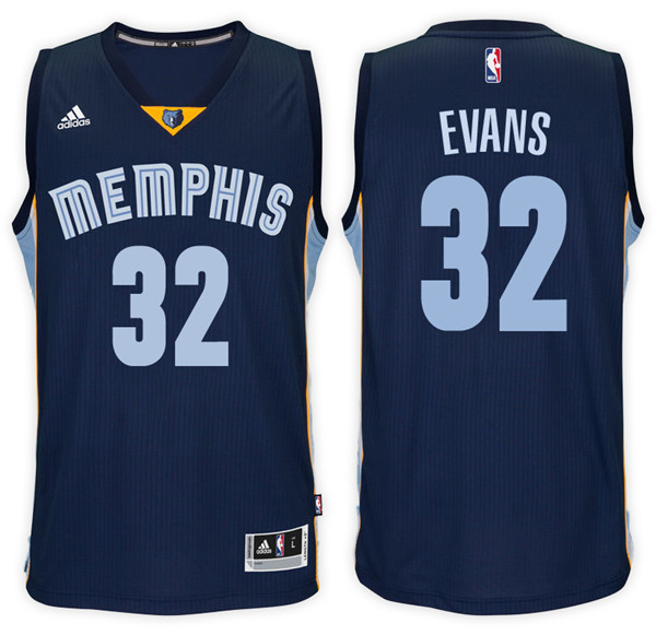 Men Grizzlies Tyreke Evans NBA Swingman Road Navy Jersey